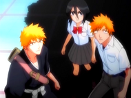 O14 Ichigo, Kon i Rukia