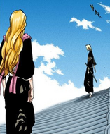 Rangiku confronts Izuru after Hitsugaya leaves.