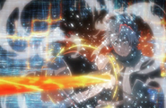 Tōshirō Hitsugaya is pierced by Burner Finger 1.