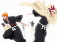 Rukia and her friends separate down different paths.