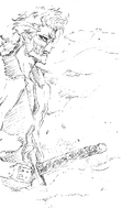 Grimmjow confronts Shunsui Kyōraku and Ichibe'e Hyōsube.