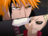 Ichigo is injured by Hiyori.