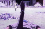 Grimmjow is paralyzed by Askin's Gift Ball.