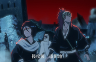 Rukia and Renji are shocked by the tremors rocking the replaced Seireitei.