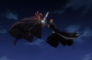 Ichigo and Hanza cross blades.