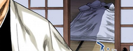 Aizen leaves Hinamori sleeping in his bed.