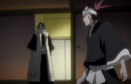 Renji calls out to Byakuya.