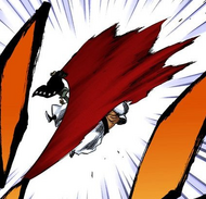 Urahara blasts Yammy with a point-blank Nake, Benihime.