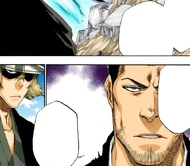 Urahara listens as Isshin muses on Aizen's power only being perceptible to those on the same level as him.