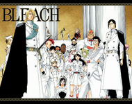 The color spread of chapter 640, featuring all of the Sternritter members.