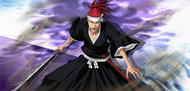 Renji wielding his Shikai, Zabimaru.