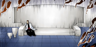 Aizen experiences a powerful Reiatsu from Ichigo, Sado, and Uryū Ishida entering Hueco Mundo.