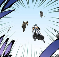 Grimmjow and Ichigo leave to battle elsewhere.