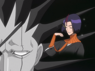 Kenpachi envisions Yumichika advising him to give up beautifully.