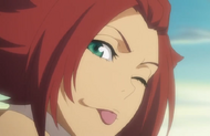 Haineko sticks her tongue out.