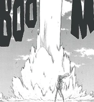 Nelliel observe la destruction causée par son Cero Doble.