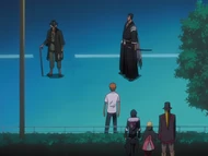 Urahara decides that he and the others should depart before Ichigo arrives.