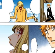 Shinji admonishes Ichigo for not bringing Orihime with him.