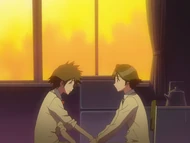 Mizuiro tells Tatsuki that they should follow Ichigo.