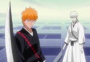 Ichigo chroni Zangetsu przez Muramasą.