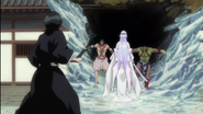 Sode no Shirayuki protects Rukia from Toju pair