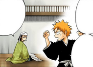 Ichigo asks Ganju why he was sleeping here.