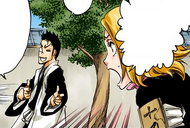 Isshin tells Rangiku to look after the division while he's gone.