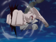 Edrad's fist is slashed by Ikkaku.