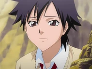 Tatsuki watching Ichigo leave.