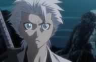 Hitsugaya expresses surprise at Hyōrinmaru's statement of Hitsugaya being unable to control his power.