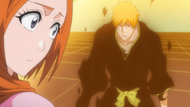 Ichigo gets up.