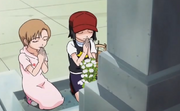Karin y Yuzu orando