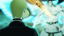 Quilge es atacado por Urahara (Anime)