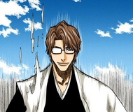 Aizen generates a fake version of himself with Kanzen Saimin.