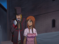 Kurōdo suggests that Orihime attack Mabashi instead of Rukia.