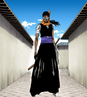 Tōsen confronts Renji Abarai and Rukia Kuchiki.