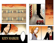 Orihime, Moe, and Tsukishima on the cover of Chapter 439.