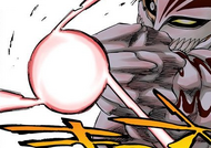 Zangetsu charges a Cero while in control of Ichigo's body.