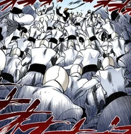 Ichigo is swarmed by the Calaveras.
