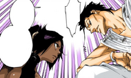 Askin corners Yoruichi.