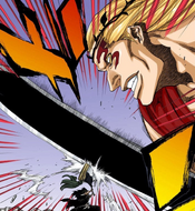 Kenpachi clashes with Gerard.