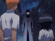 Uryū Ishida confronts Rukia and Ichigo.