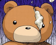 Orihime's teddy bear Enraku tears.