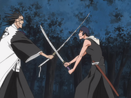 Kenpachi Zaraki confronts Ichinose.