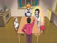 Isshin in charge of the Kurosaki family meeting.