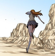 Orihime runs out of the Study Chamber.