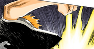 A novice Ichigo uses Getsuga Tenshō for the first time.