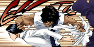 Yasutora Sado frees Uryū Ishida from the Kōryū.