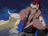 Renji is shocked by Yylfordt injuring him.