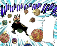 Ganju unleashes Shiba-shiki Shaka Sendan: Senpen Banka.